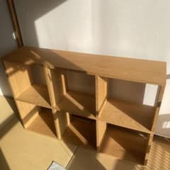 値下げ不可 無印良品 スタッキングシェルフ 3段×2列 オーク材 - メルカリ