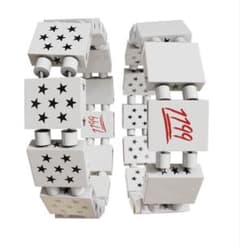 bazo1199 bracelet Black on White Stars - メルカリ