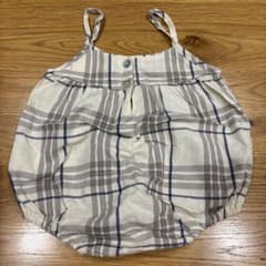 チェック柄 ロンパース ベビー服のサムネイル