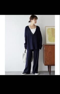 JOURNAL STANDARD☆ネイビー Vネックニットセットアップのサムネイル
