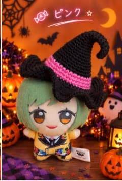 ぬい服 ハンドメイド ハロウィン 魔女 ピンク色 10cm〜 ちびぐるみ 帽子のサムネイル