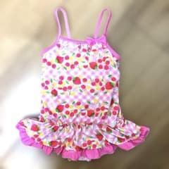 イチゴとチェリー柄 ワンピース水着 110cmのサムネイル