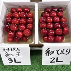 やまがた紅王 3L 350g と 紅てまり 2L 350g - メルカリ
