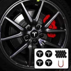 在庫処分半額以下】テスラモデル3ホイールキャップキットセンターのサムネイル