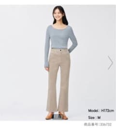 GU コーデュロイフレアパンツ　標準丈のサムネイル