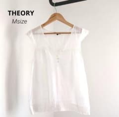高級リネン✨THEORY リネン 100% フリルスリーブブラウス ホワイト 2