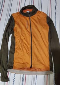 Isadore サイクルジャージ メンズ Mサイズ オレンジ×カーキのサムネイル