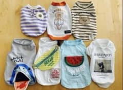 犬服 小型犬用 ドッグウェア まとめ売り 7点セット 夏向け　S〜SSサイズのサムネイル