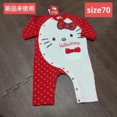 新品未使用 ハローキティ[size70]ロンパース - メルカリ