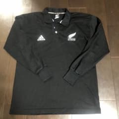 adidas オールブラックス　ラガーシャツ　Mのサムネイル