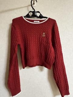 INGNI ケーブルニット レッド セーター スナ系 ガーリー 冬服 長袖のサムネイル