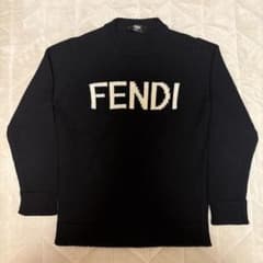 FENDI ブラック ニットセーター Lサイズ相当 サイズ50 - メルカリ