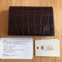 【未使用品】Felisi 名刺入れ フェリージ カードケース　クロコ型押　909のサムネイル
