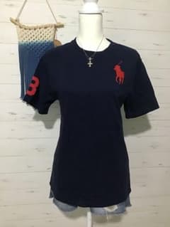 ☆ラルフローレン☆Y2K ビッグポニー sports Tシャツ ネイビー メンズ