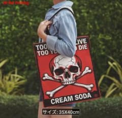 CREAM SODA スカル トートバッグ 35X40cm - メルカリ