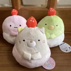스미코구라시 모치모치 딸기 오후쿠 봉제인형 BIG 봉제인형 3종 세트