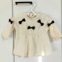 ベビー　トップス　リボン　長袖のサムネイル