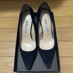 PELLICO ダークネイビー スエードパンプス 36 1/2 - メルカリ