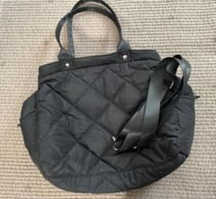 マザーズバッグ 黒 ブラック シンプルライフ 多機能 キルト