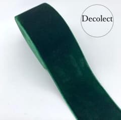 ベロアリボン緑 1ロール クリスマス 3.8cm×3mのサムネイル