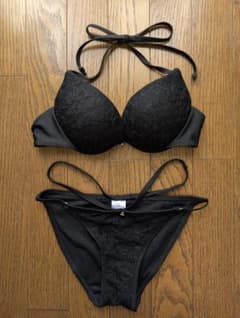 ブラックレース ビキニ水着 上下Sサイズセットのサムネイル