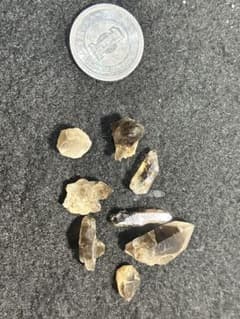 国産鉱物 (198)天然水晶 原石 鉱物標本 8個セットのサムネイル