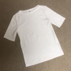 完売商品 ユニクロ リブボートネックTのサムネイル