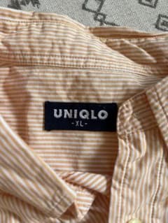UNIQLO90s 半袖シャツ XL 紺タグ オレンジストライプのサムネイル