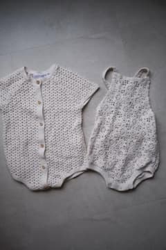 Zara Kids クロシェ　オーバーオール　2点セットのサムネイル