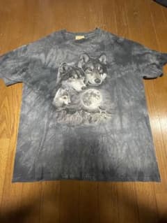 THE MOUNTAIN オオカミ アニマル柄 Tシャツ XLのサムネイル