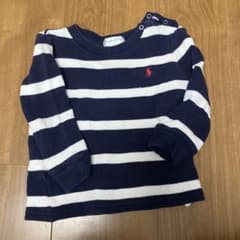 Ralph Lauren 12M ネイビー ホワイト ストライプ トップスのサムネイル