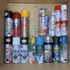ヨ*ン様 多用途スプレー塗料 22本　塗装　缶　diy 赤青黒　塗料錆止め