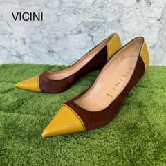 VICINI 비치니 펌프스 힐 브라운 이탈리아제 37