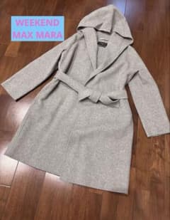 極美品 Max Mara フーディダブルフェイスベルテッドコート 36 - メルカリ
