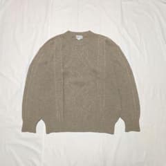 Burberrys】90sケーブル編みラムウールニット・アランニット ベージュ 
