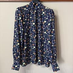 【美品】UNITED ARROWS 花柄 ボウタイブラウス 長袖 38のサムネイル