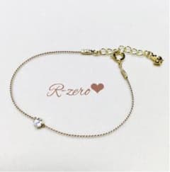 一粒ダイヤブレスレット♡ベージュのサムネイル
