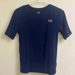 GAP 半袖 Tシャツ ネイビー ロゴ刺繍 ピチTのサムネイル