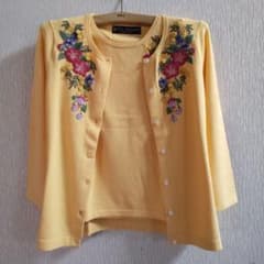 KEITA MARUYAMA 花柄刺繍 アンサンブル 黄色のサムネイル