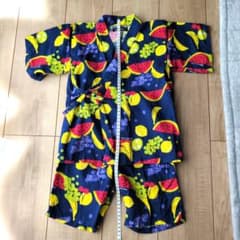 フルーツ柄 キッズ 子供用 甚平 110のサムネイル