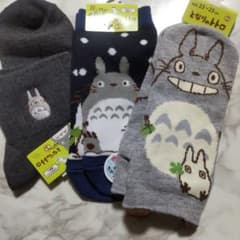 My Neighbor Totoro Fukusuke Socks with Embroidery
