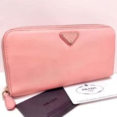 ✨さいこ❤️PRADA サフィアーノ ピンク❤️ PRADA（プラダ） 【爆買】PRADA サフィアーノトライアングル 財布