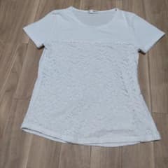 two-party ホワイト レース 半袖Tシャツのサムネイル