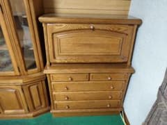 旭川純木工芸家具　ライティングビューロー　天然木デスクチェスト 旭川純木工芸家具 ライティングビューロー 天然木デスクチェスト