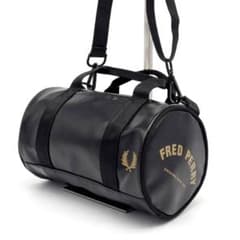 美品 FREDPERRY フレッドペリー ミニボストンバッグ 2way ブラック 