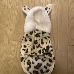ヒョウ柄フード付き犬服 3号のサムネイル