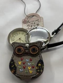 フクロウモチーフ ルーペ付きポケット時計のサムネイル