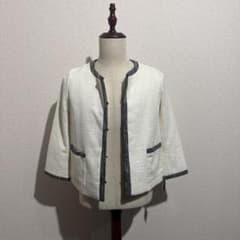 Dress Lab ノーカラージャケット アイボリー - メルカリ