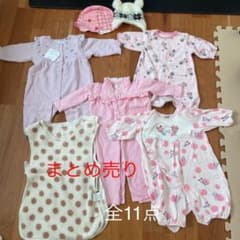 ロンパース 女の子　5枚　帽子3個　　人魚　Tシャツのサムネイル
