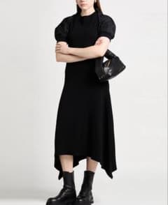 新品未使用】最安値！Sacai2022ニットドレスワンピースブラック - メルカリ